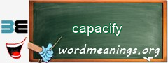 WordMeaning blackboard for capacify